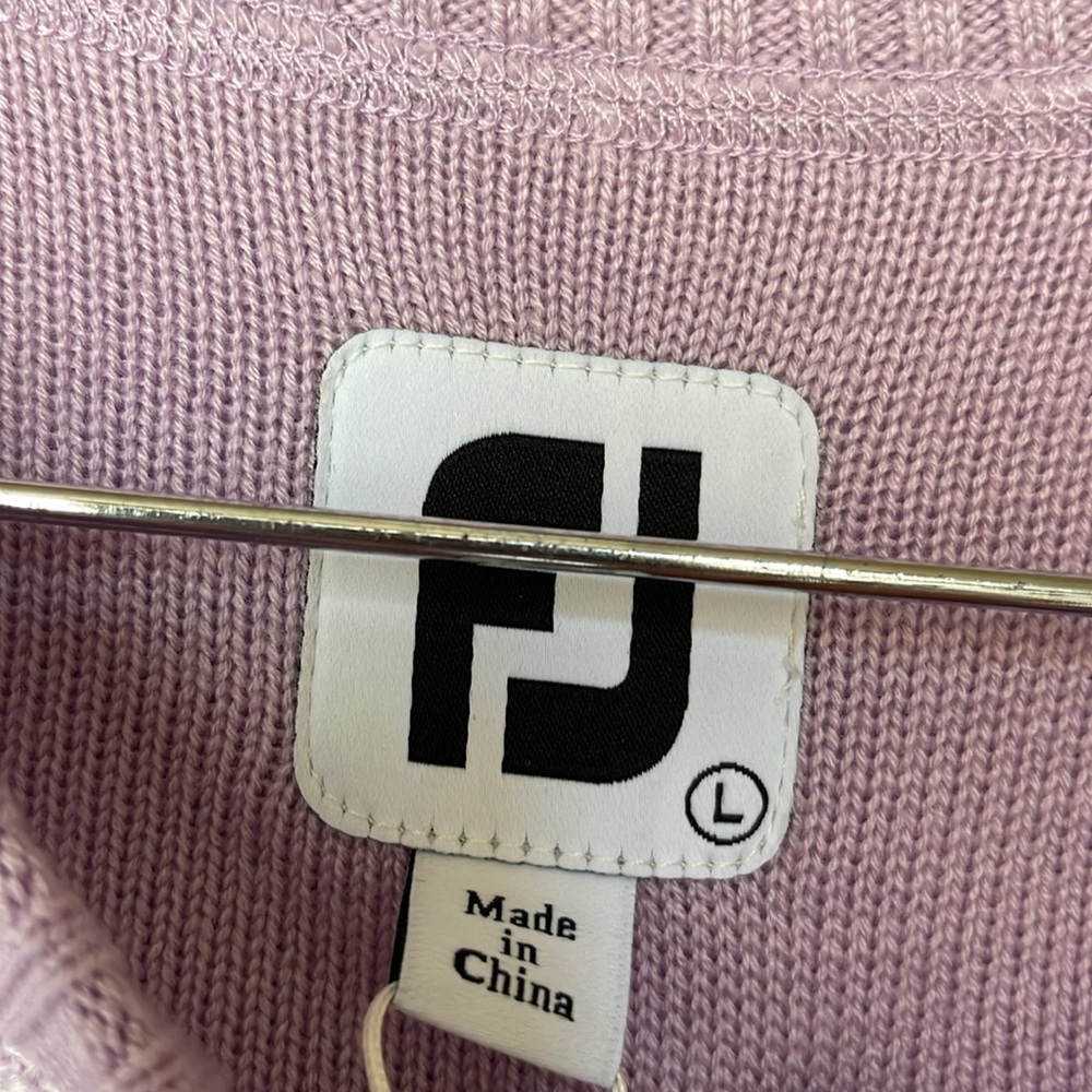 FootJoy crewneck sweater in purple cloud - Picture 5 of 12